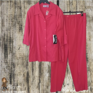 Red Pantsuit by Sag Harbor